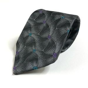 Yves saint Laurent Mens 100% silk necktie Gray